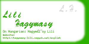 lili hagymasy business card